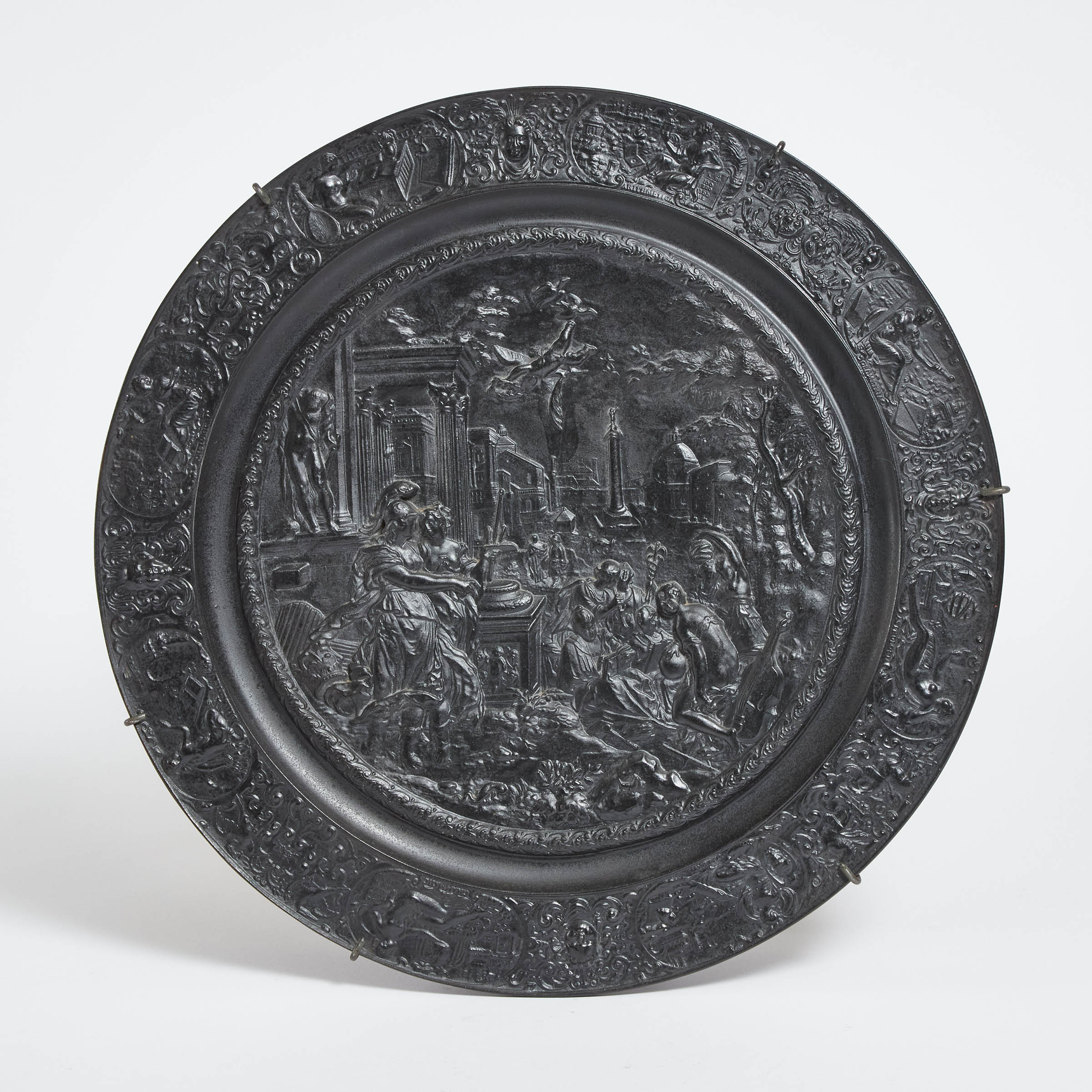Victorian Neoclassical Bronze Wall Charger, 19th century