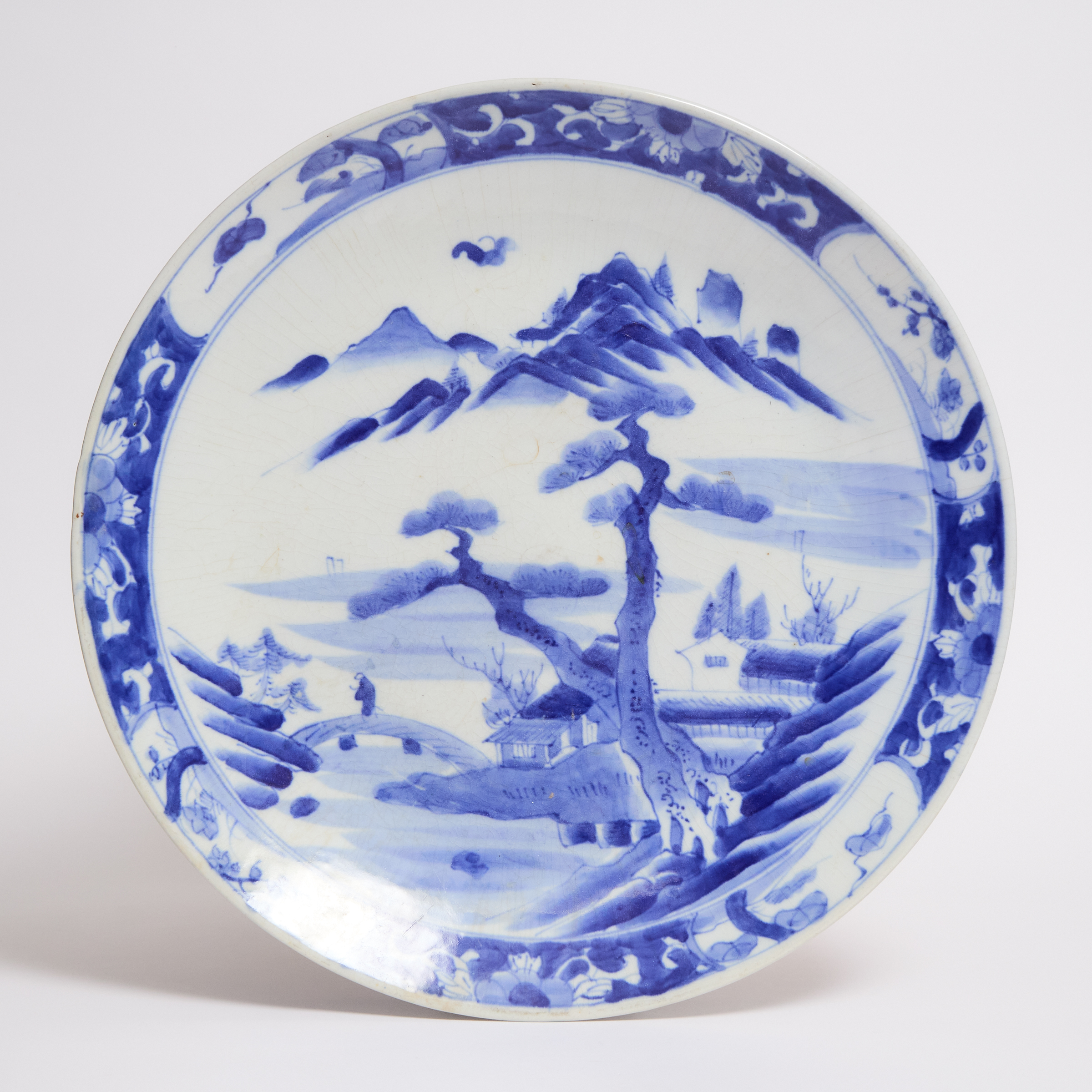 A Large Arita Blue and White Charger, 19th Century