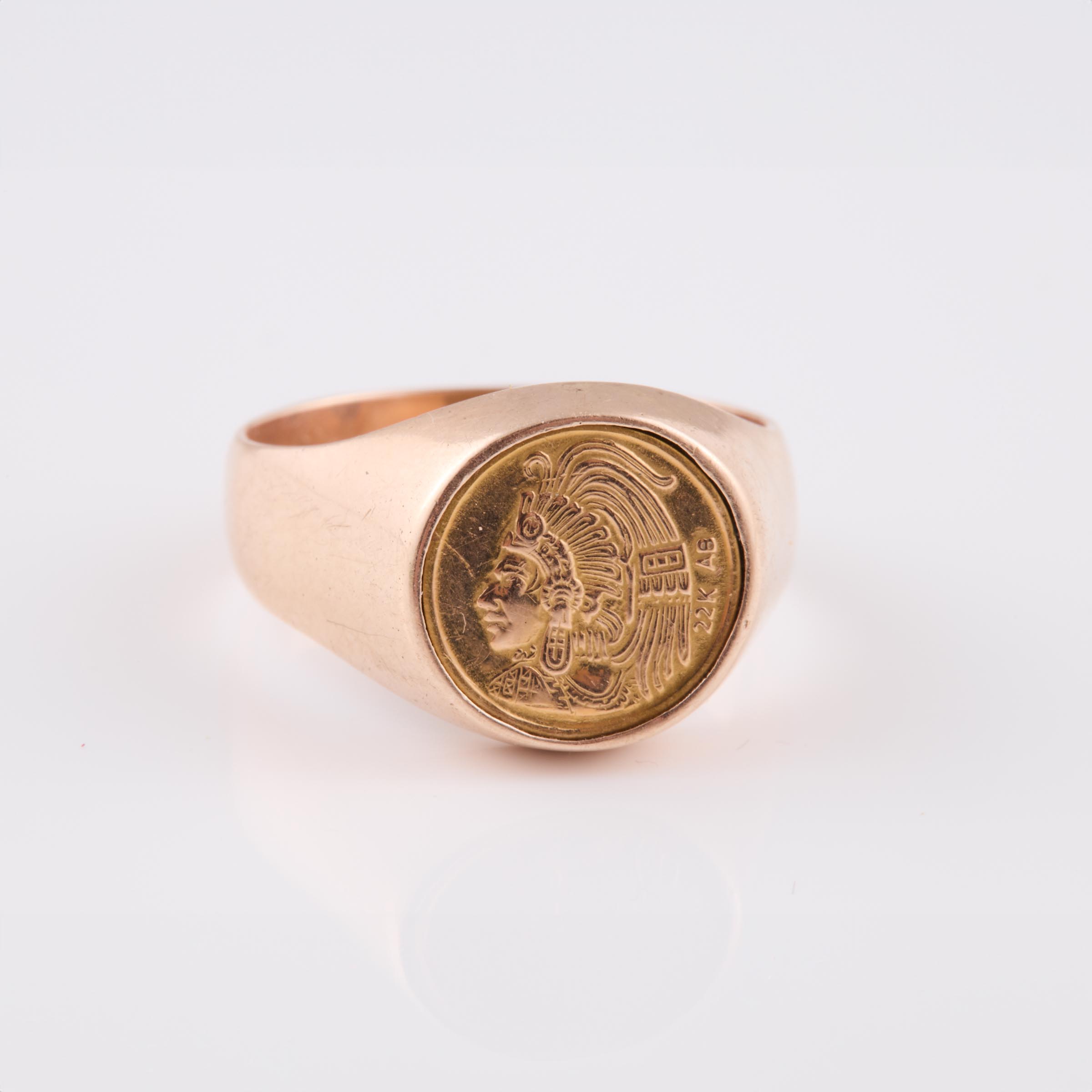 Mexican 14k Yellow Gold Ring