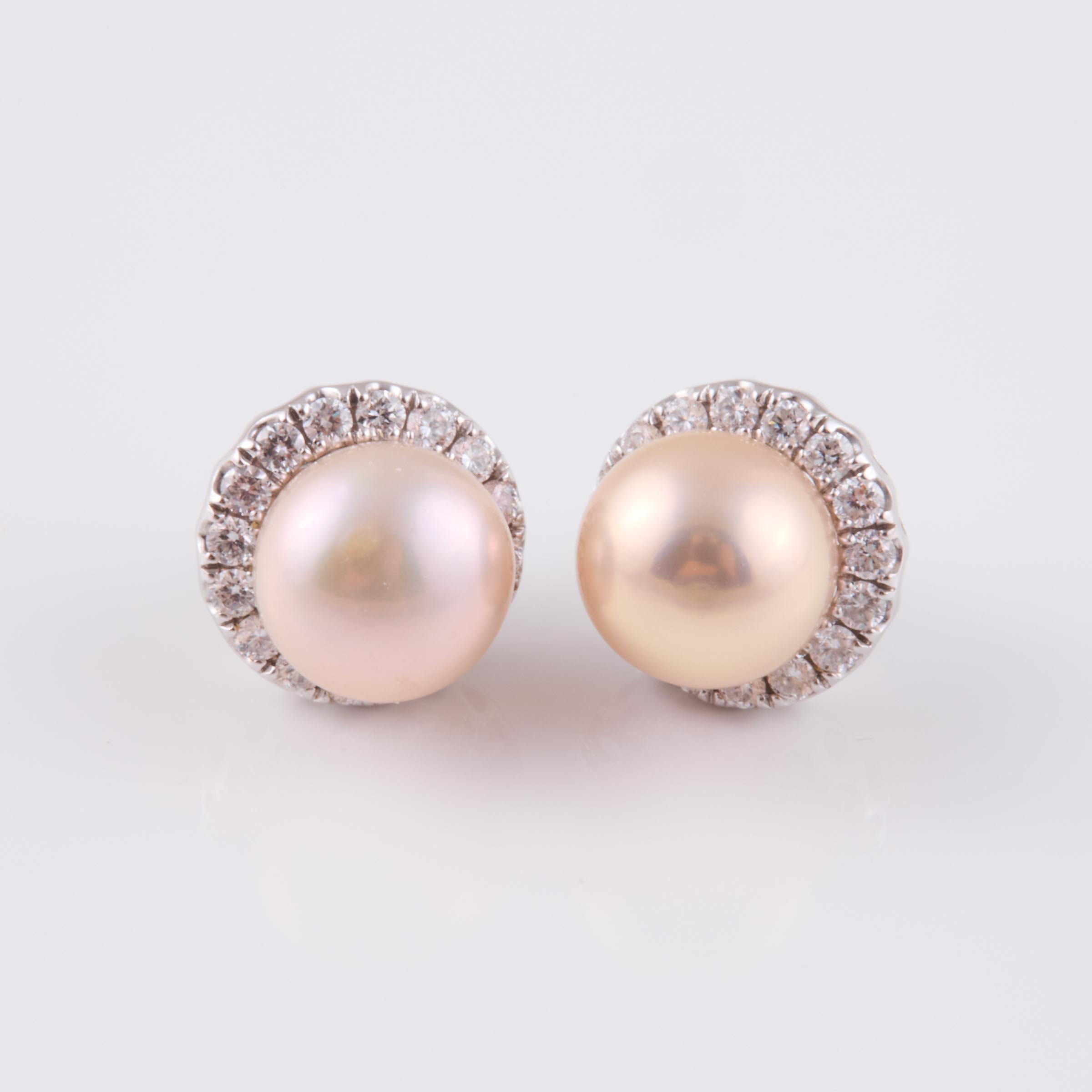 Pair Of Cultured Pearl And Sterling Silver Earrings