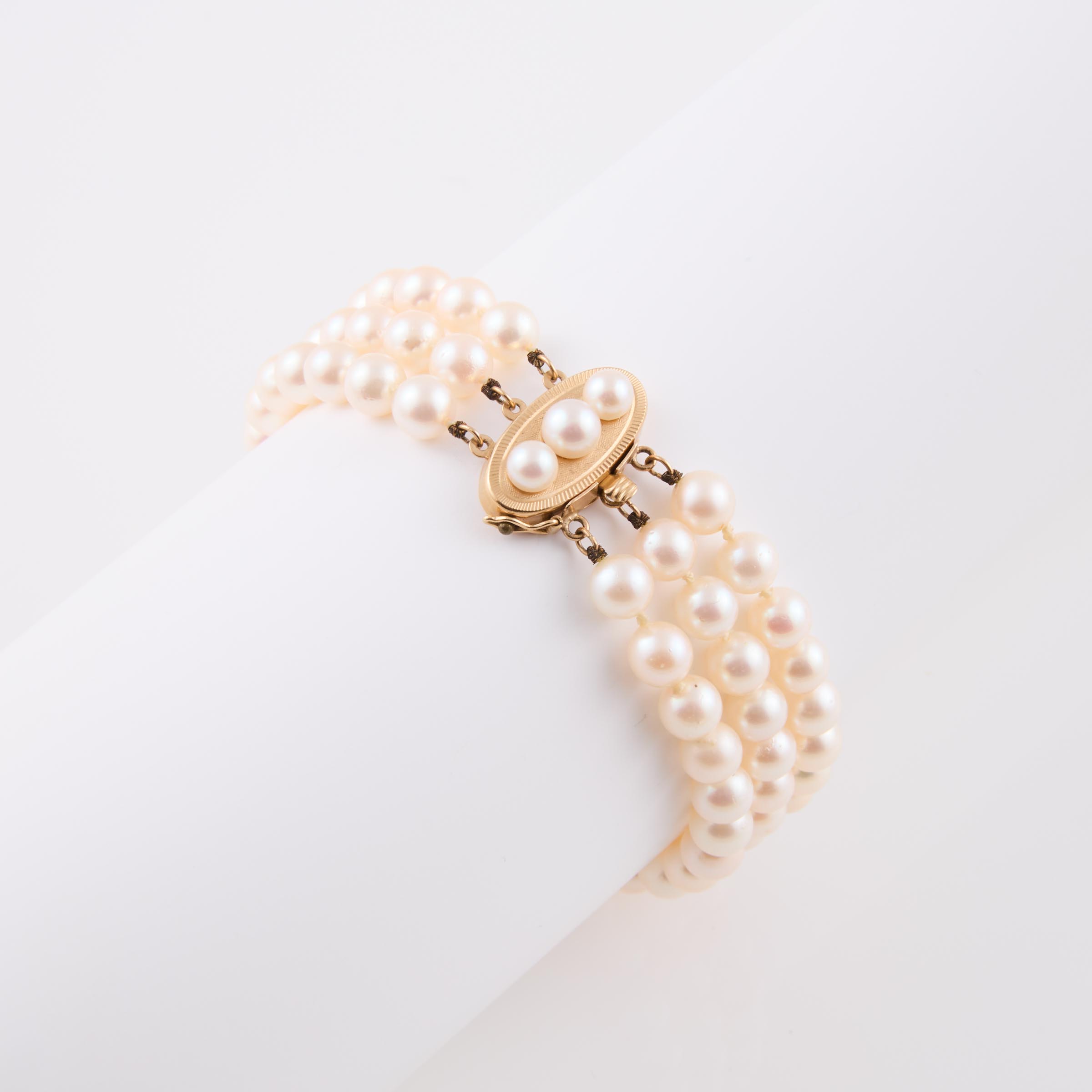 Birks Triple-Strand Cultured Pearl Bracelet