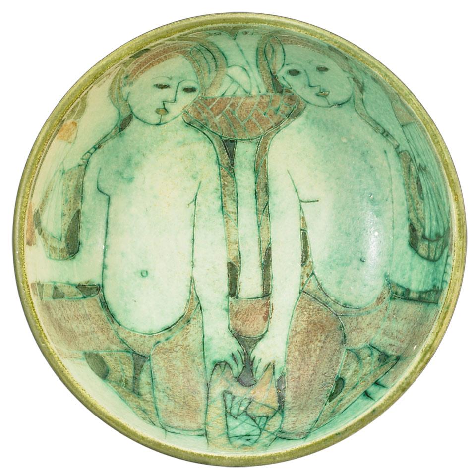 Brooklin Pottery Bowl, Theo and Susan Harlander, mid-20th century