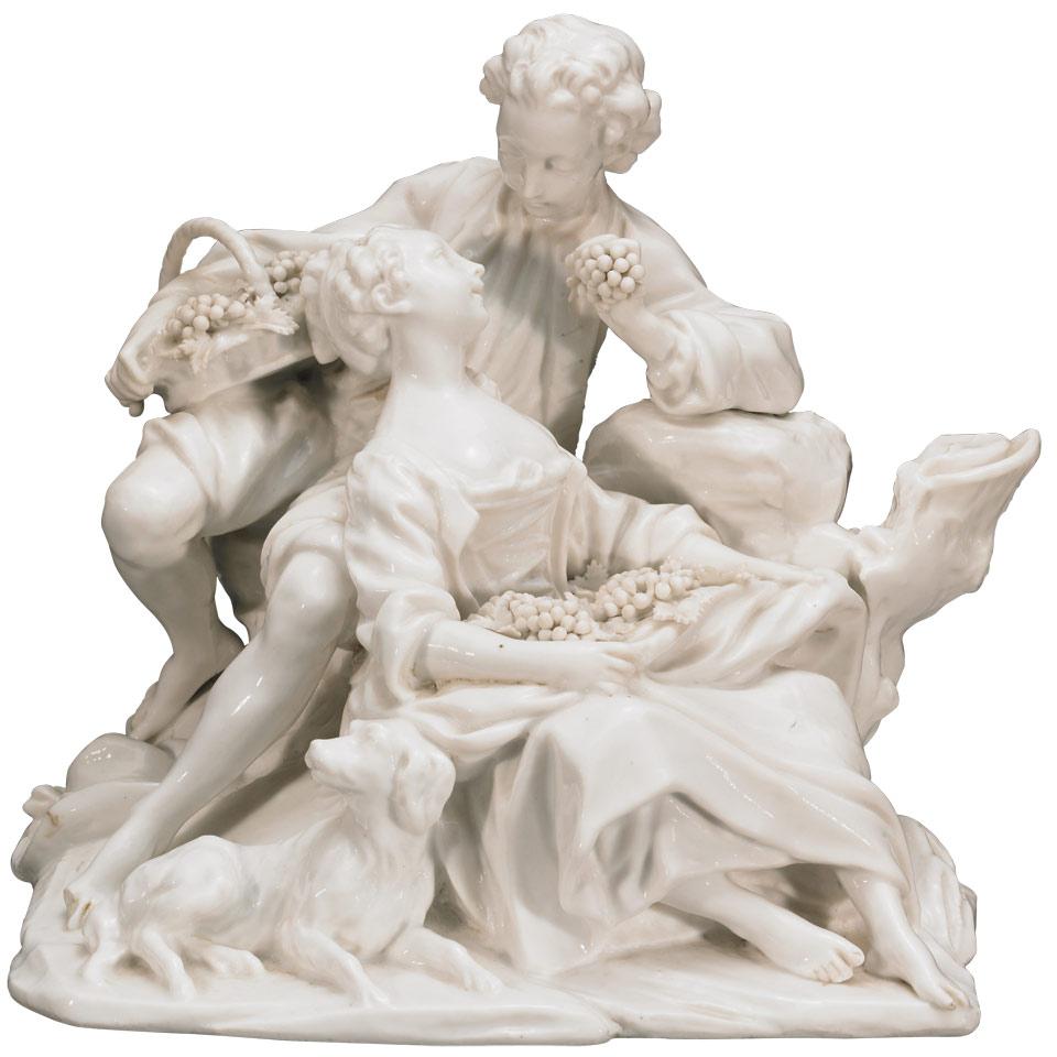 Vienna Blanc de Chine Figural Group, 19th century