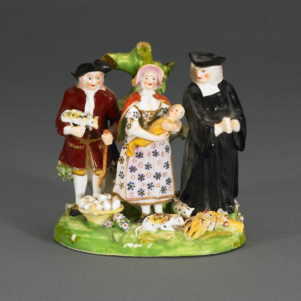 Derby Group of The Tythe Pig, early 19th century