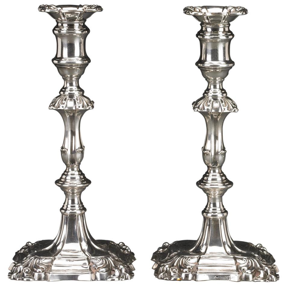 Pair of Late Victorian Silver Table Candlesticks, Turner Bradbury, London, 1899