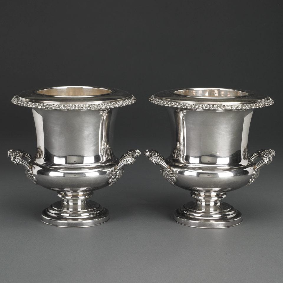 Pair of Sheffield Plated Wine Coolers, c.1820