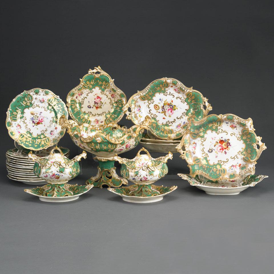 English Porcelain Dessert Service, c.1840