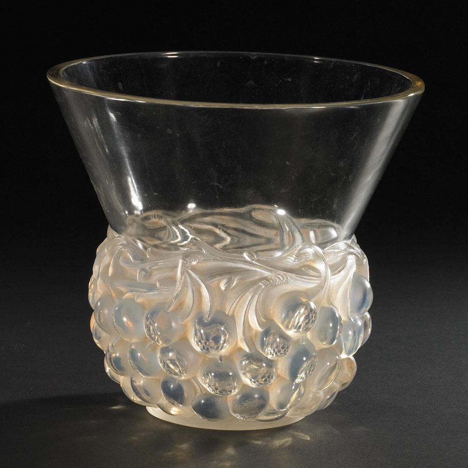 ‘Cerises’, Lalique Opalescent Glass Vase, 1930’s