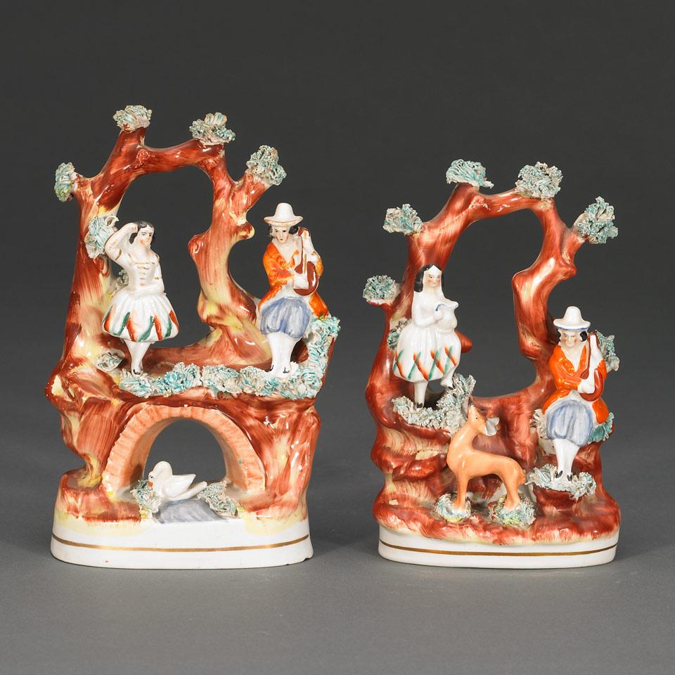 Pair of Staffordshire Figure Groups, mid-19th century