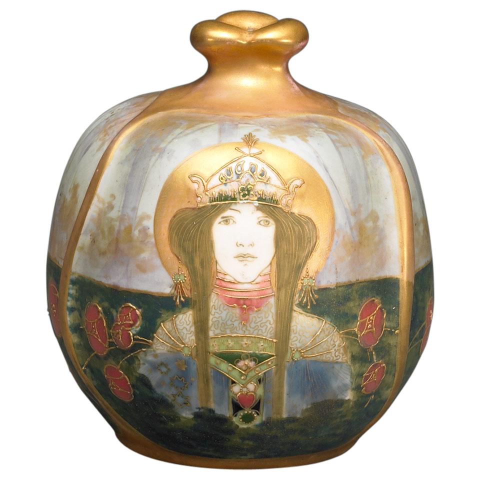 Amphora ‘Allegory of Russia’ Portrait Vase, Nikolaus Kannhaüser, c.1900