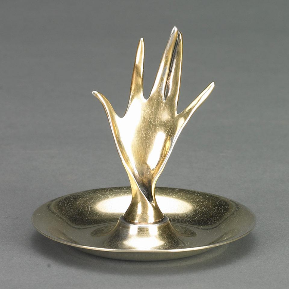 American Silver-Gilt Ring Tree, Tiffany & Co., New York, N.Y., 20th century