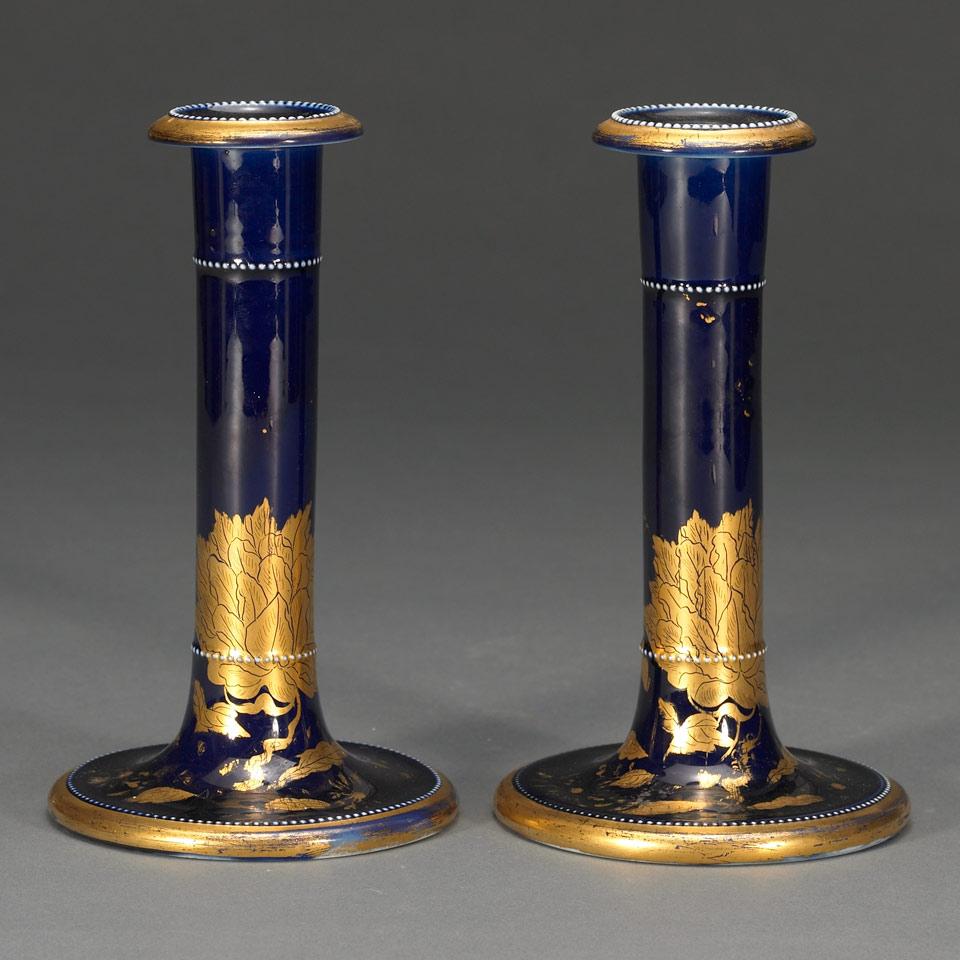 Pair of Mason’s Ironstone Candlesticks, c.1820