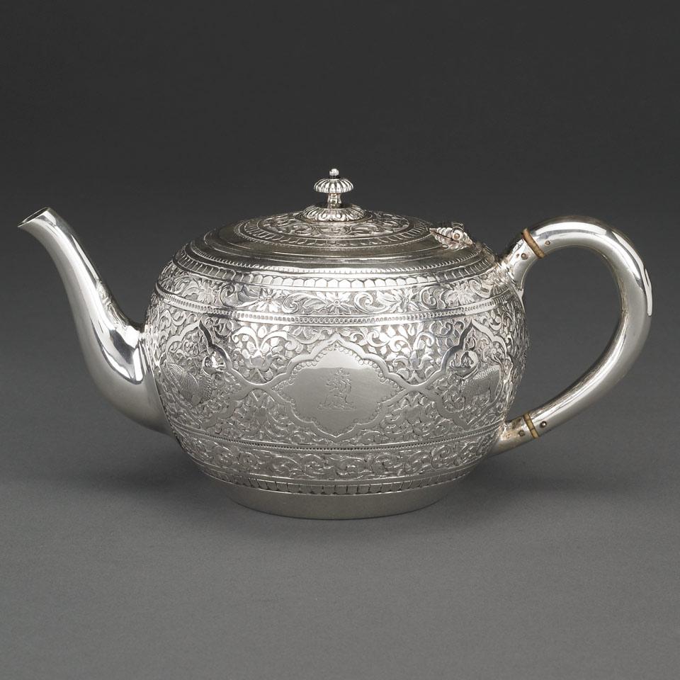 Victorian Silver Teapot, Samuel Smith, London, 1884