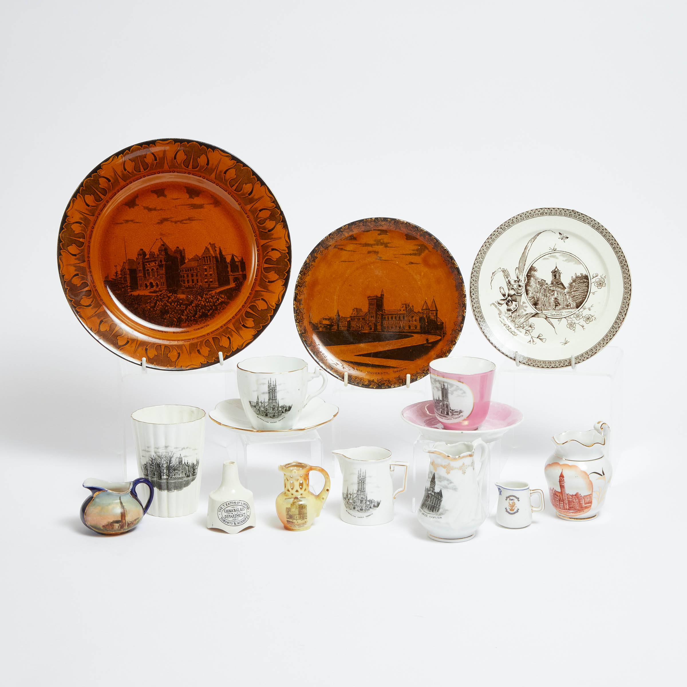 Group of Mostly Toronto Souvenir Ware Ceramics, 19th/early 20th centuries