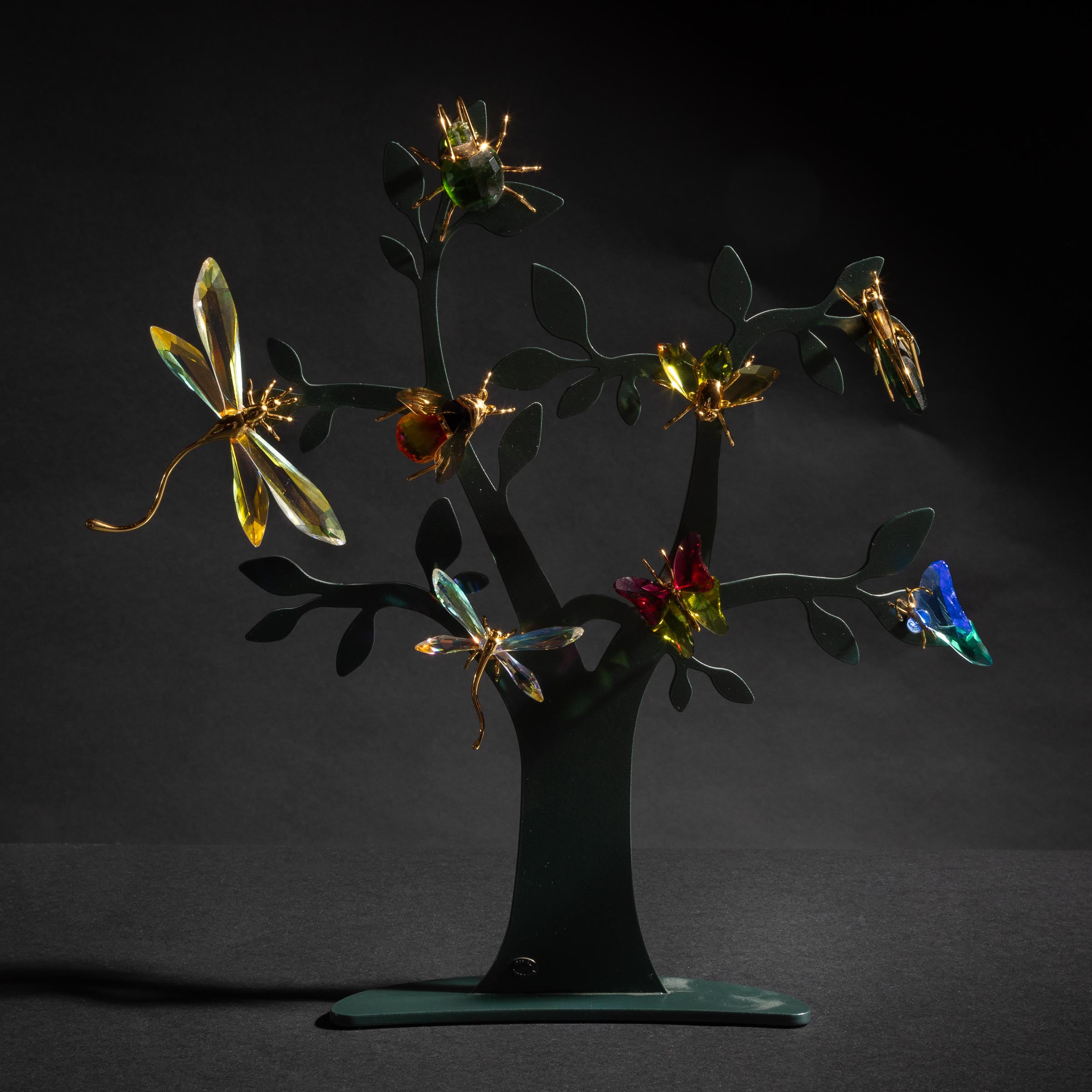  Swarovski Crystal Tree with Eight Coloured Insects