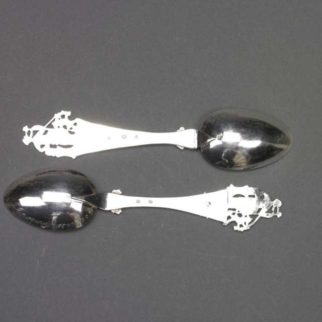 Two Dutch Silver Spoons, Pier Jans Fennema, Bolsward, 1838/66