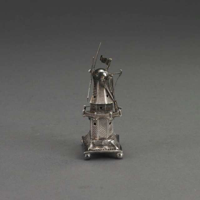 Dutch Silver Miniature Windmill, 1919