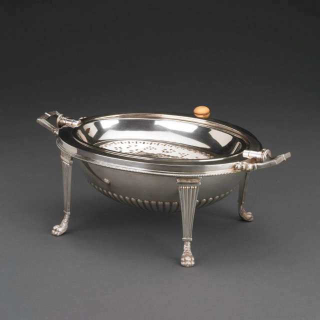 Silver Plated Oval Breakfast Dish, c.1900