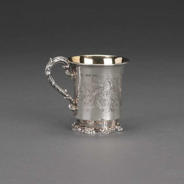 Victorian Silver Christening Mug, John Evans II, London, 1842