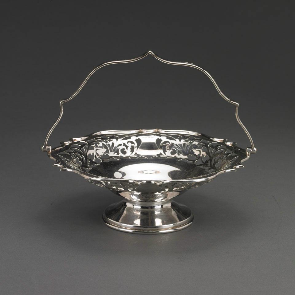 English Silver Pierced Basket, George Wish, Sheffield, 1910