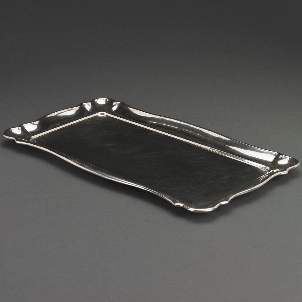 Hungarian Silver Oblong Tray, Budapest, 20th century