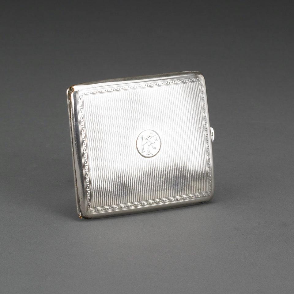 Austrian Silver Cigarette Case, for Hermès of Paris, Vienna, early 20th century