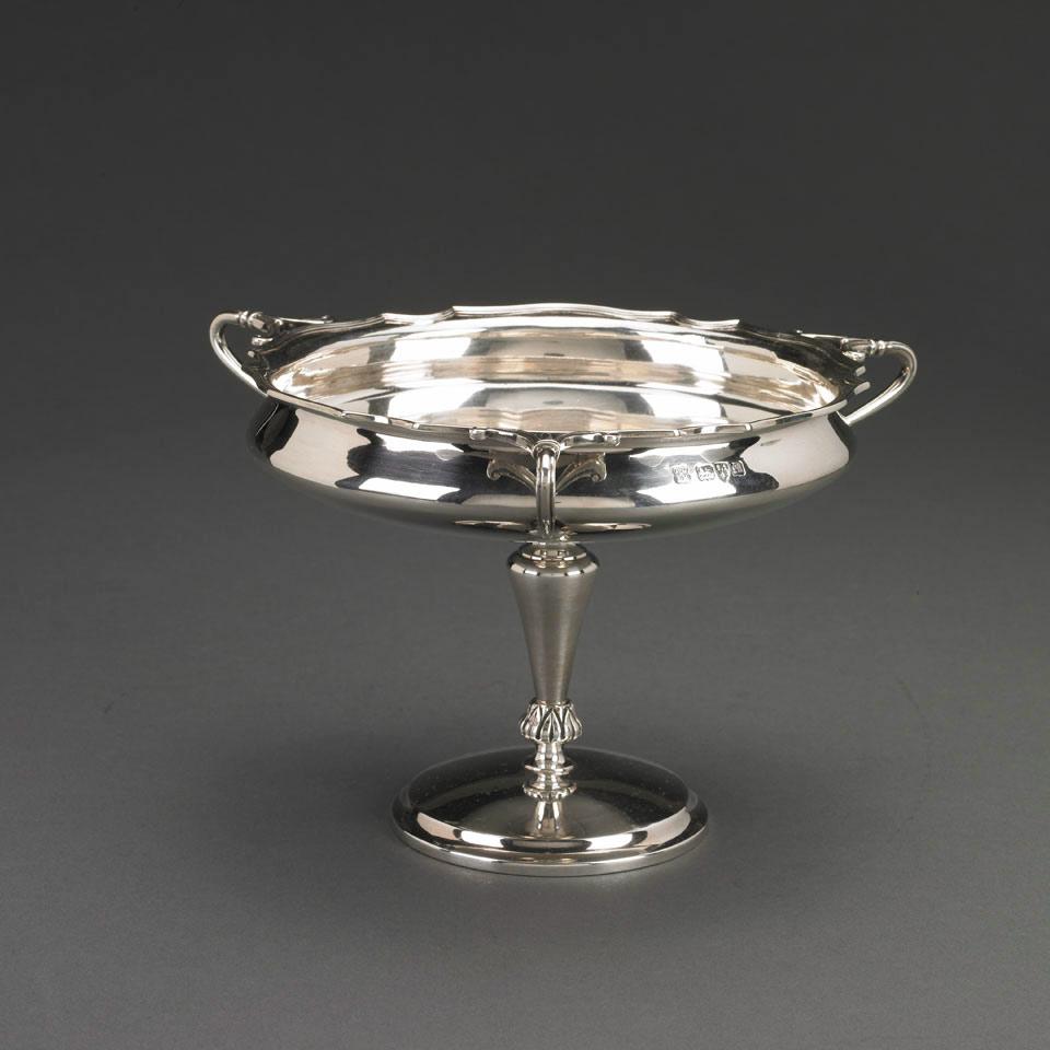 Edwardian Silver Three-Handled Pedestal-Footed Bowl, Thomas Latham & Ernest Morton, Chester, 1904