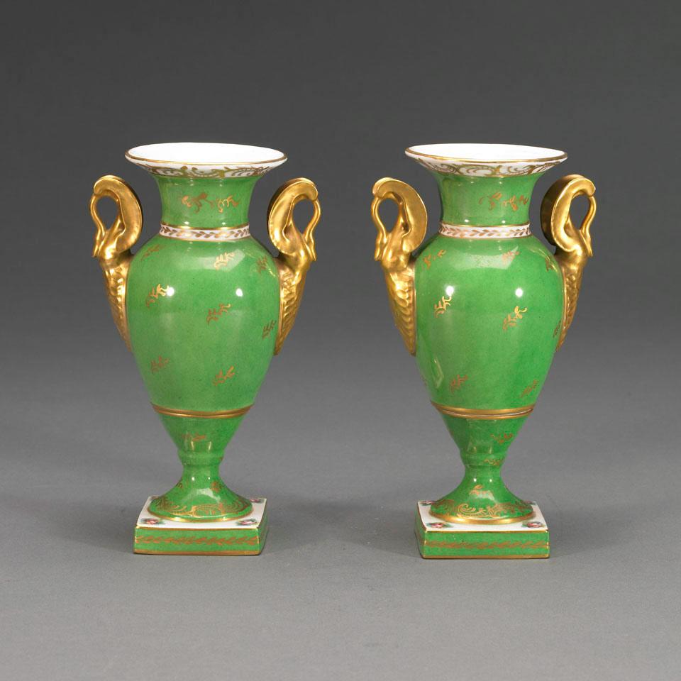 Pair of Limoges Mantel Vases, 20th century