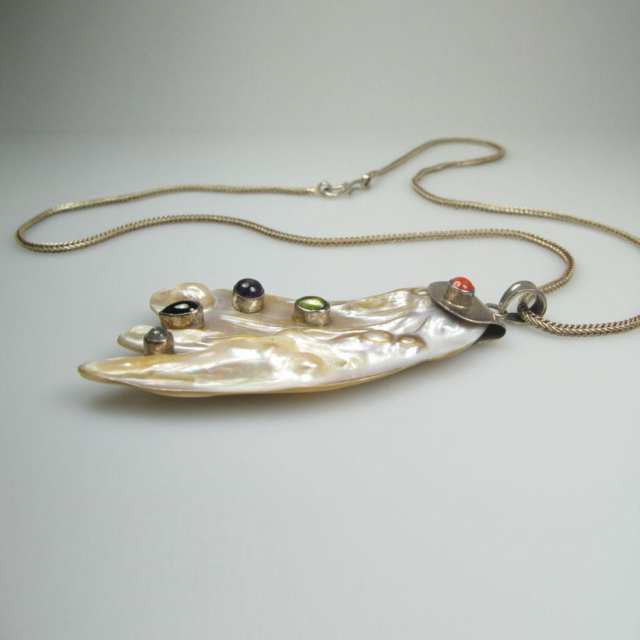 Blistered Mother-Of-Pearl Pendant