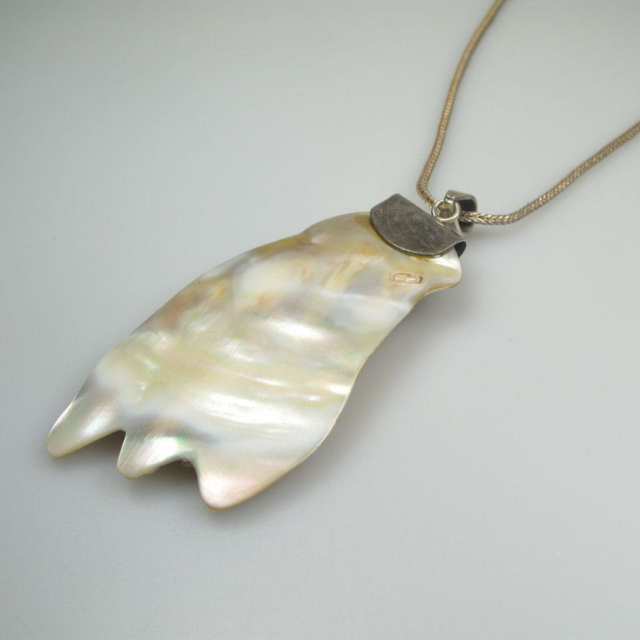 Blistered Mother-Of-Pearl Pendant