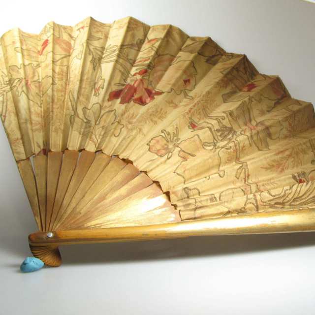 3 Hand-Painted Ornamental Fans