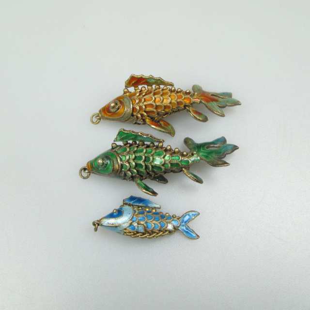 2 Pairs Of Silver Filigree “Fish” Earrings