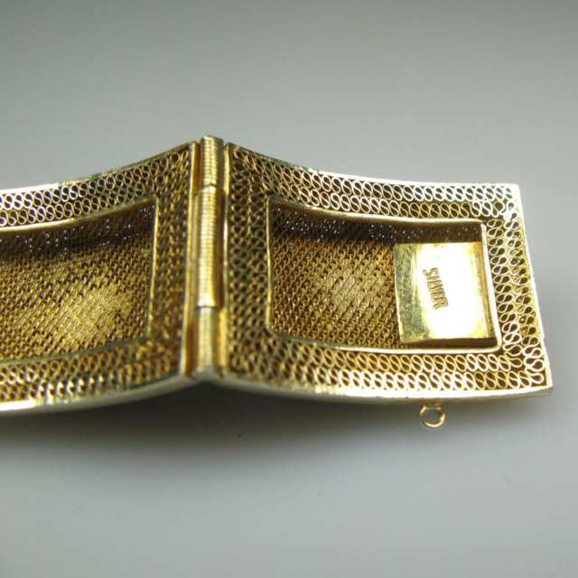 Chinese Silver Gilt Filigree Bracelet