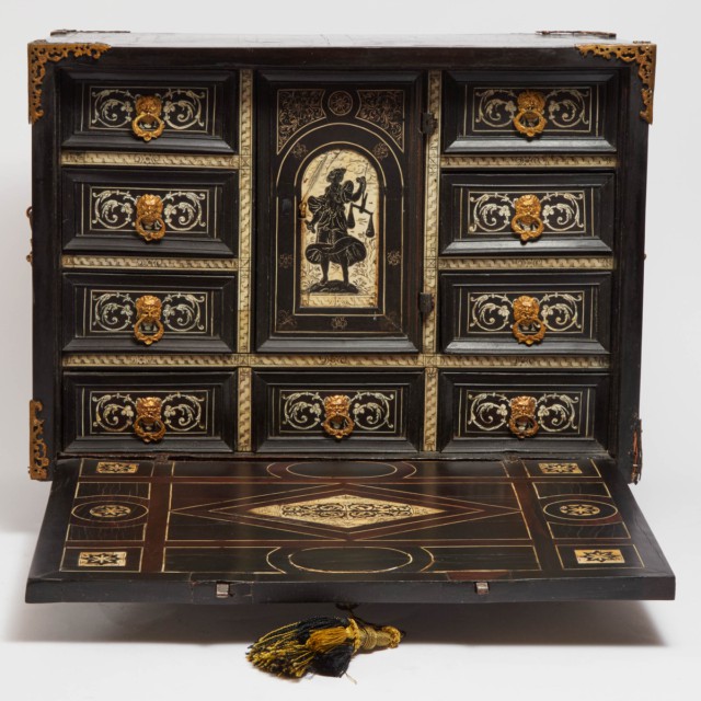 Italian Renaissance Lombardy Table Top Collector’s Cabinet, 17th century