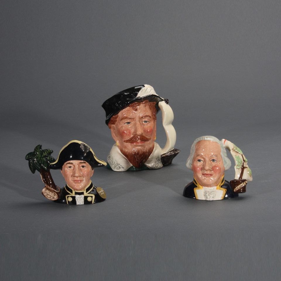 Three Royal Doulton Character Jugs