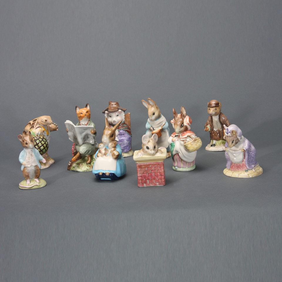 Ten Royal Albert Beatrix Potter Figurines
