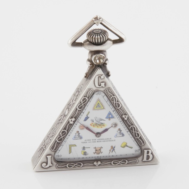 Tempor Watch Co. (Schwab-Loeillet) Free Masons Stem Wind Openface Pocket Watch