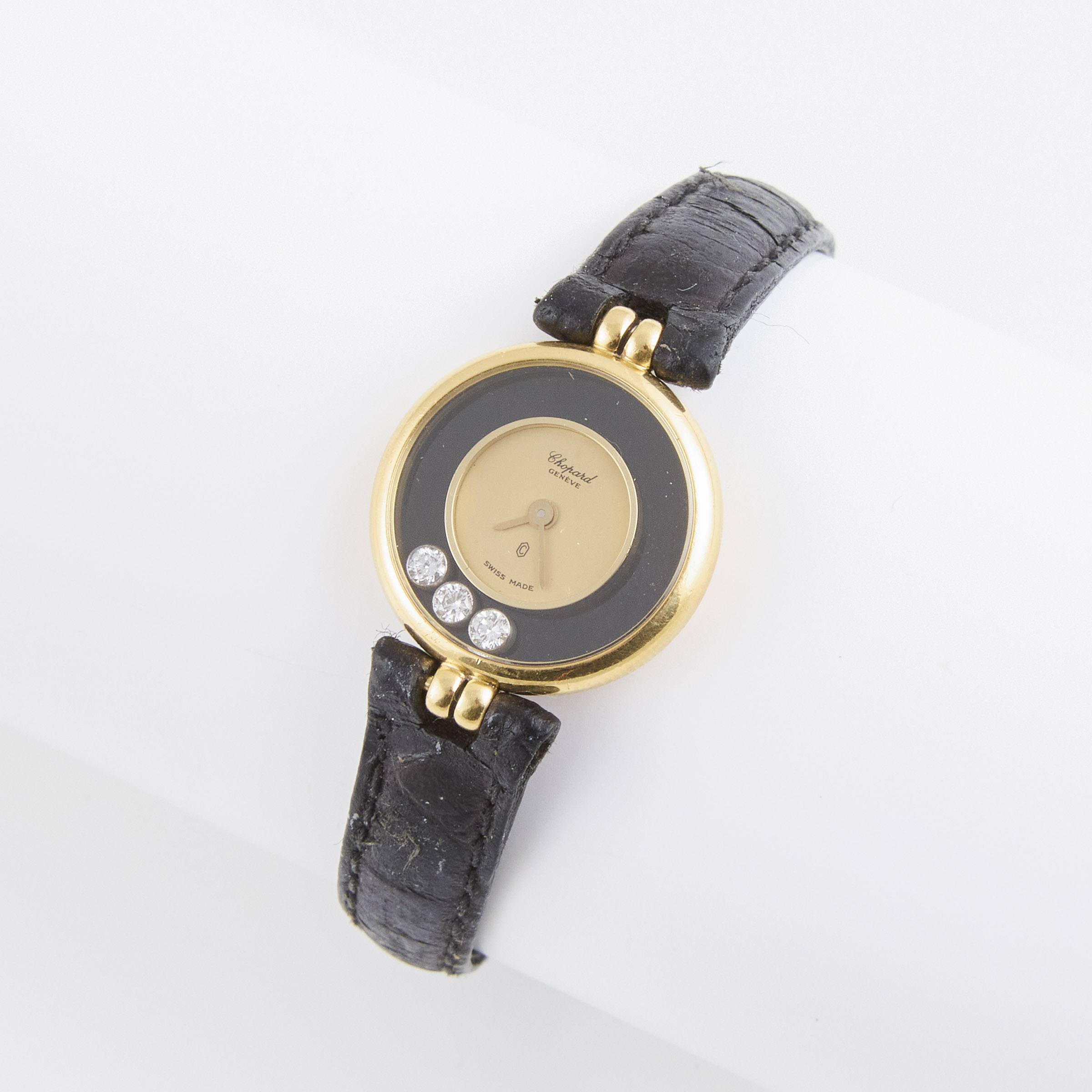 Lady's Chopard 'Happy Diamonds' Wristwatch