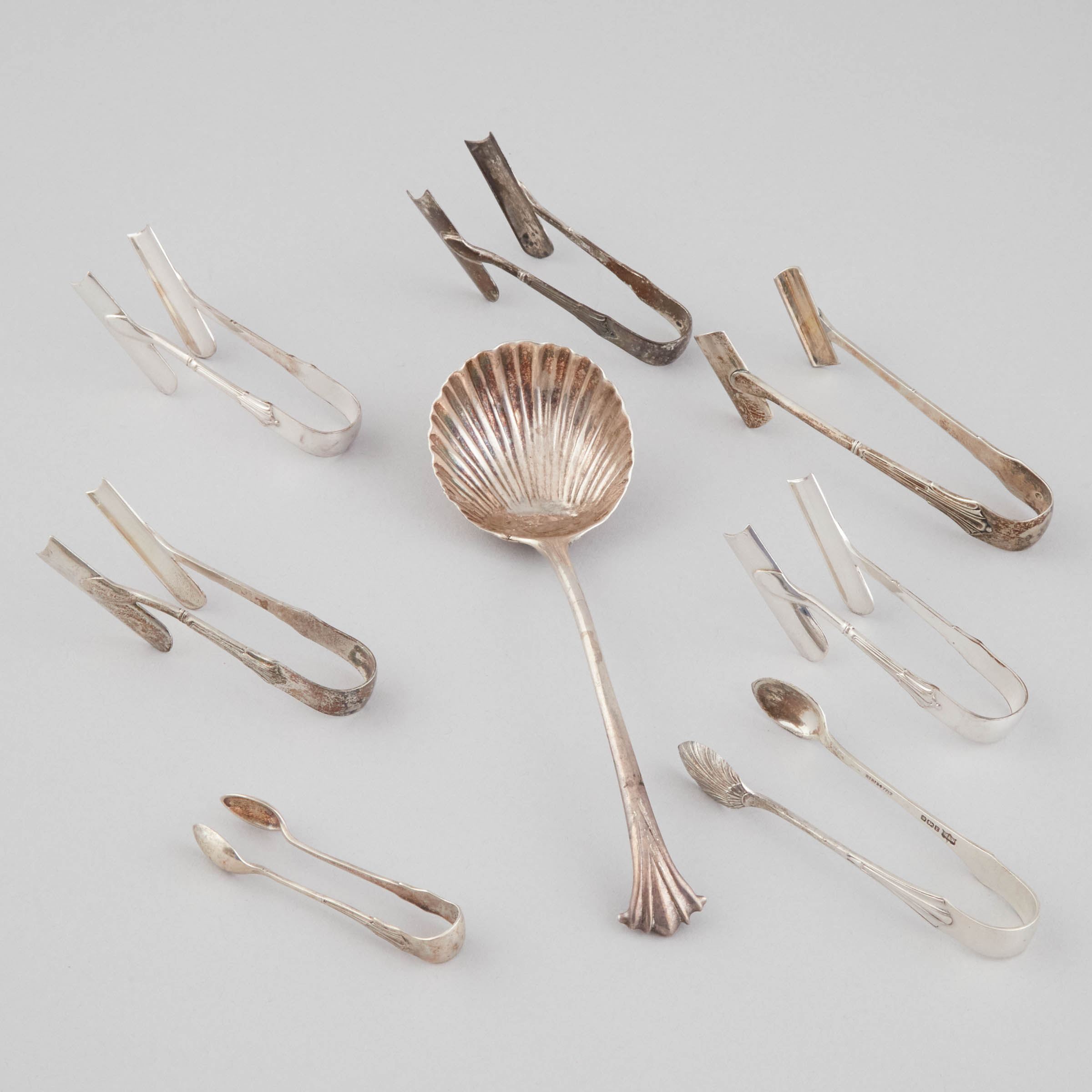 Group of English Silver Flatware, 18th/early 20th century