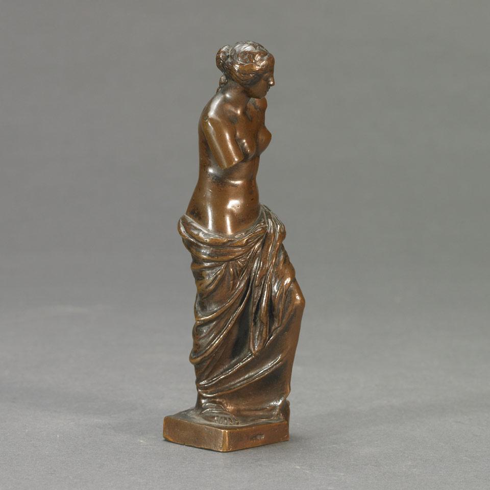 Small Patinated Bronze Model of the Venus de Milo, 19th century