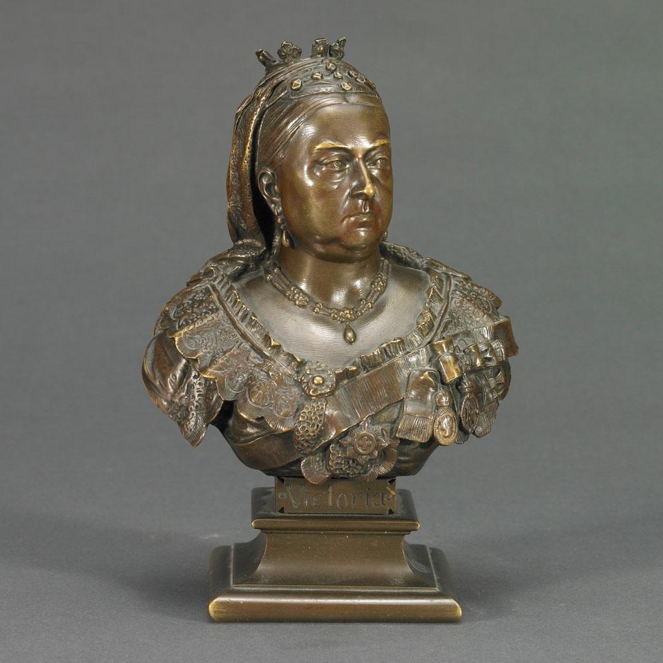 Bronze Portrait Bust of Queen Victoria, c.1900