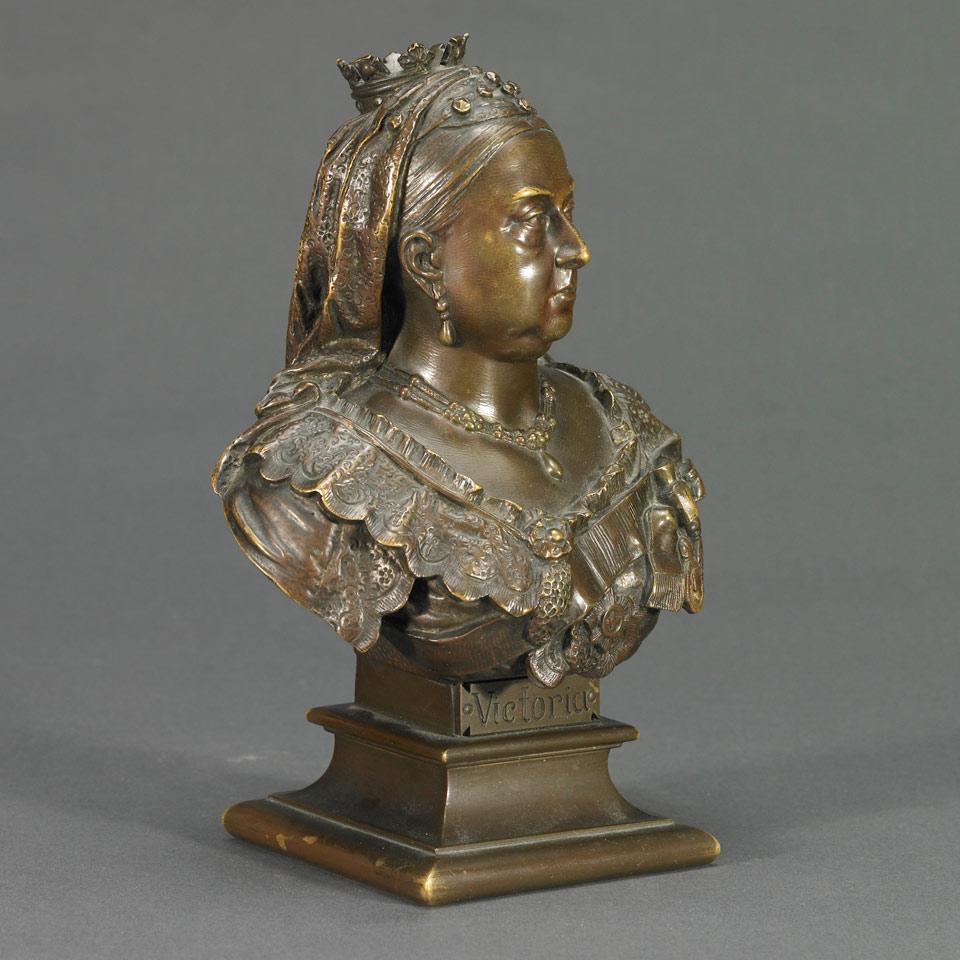 Bronze Portrait Bust of Queen Victoria, c.1900