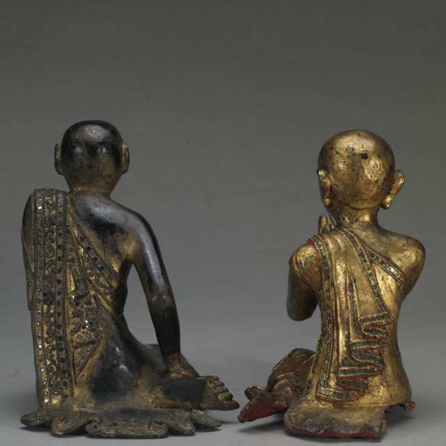 Two Thai Wood Buddhas