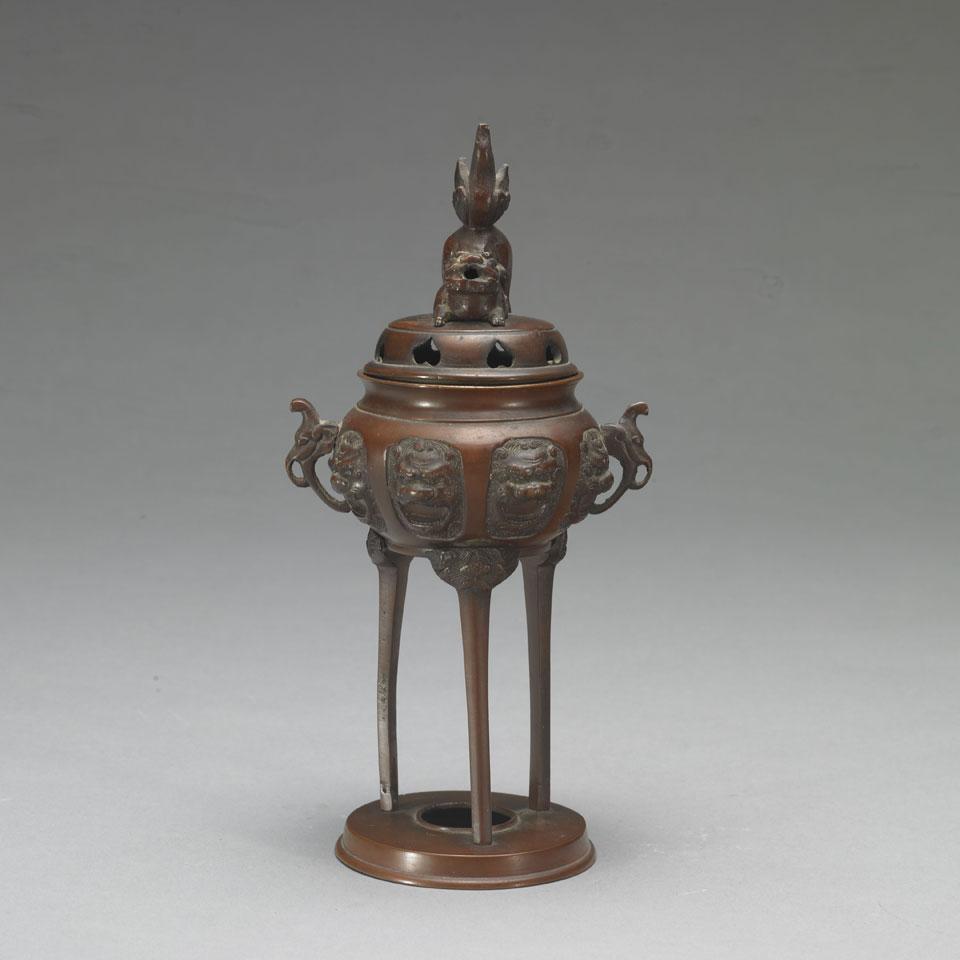 Bronze Tripod Censer, Taisho Period (1912-1926)