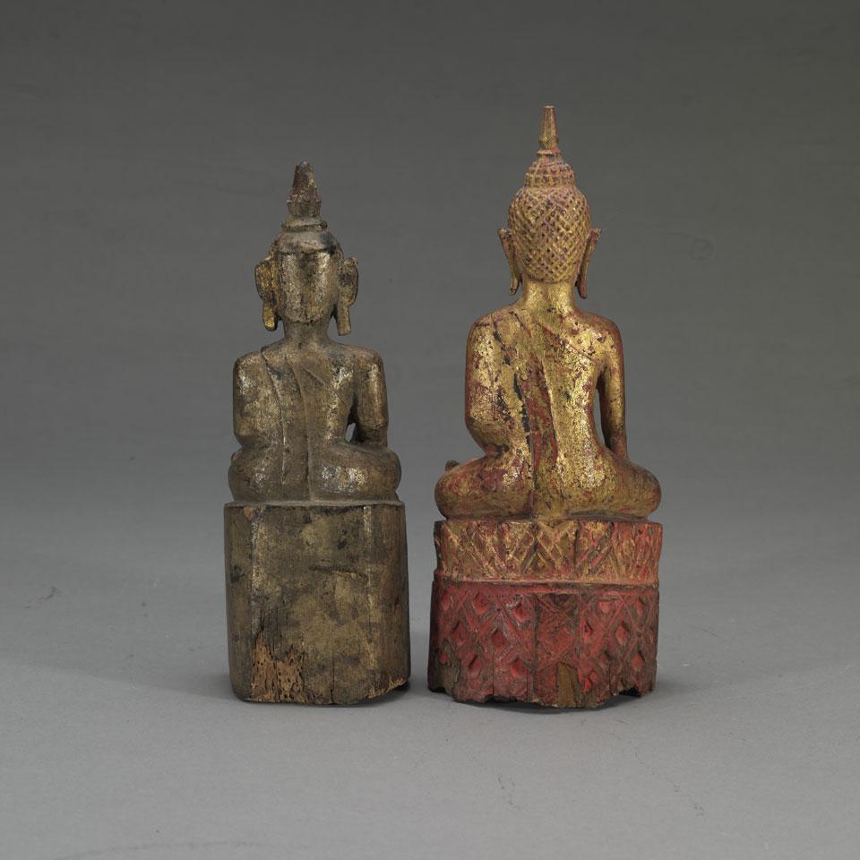 Two Seated Thai Buddhas
