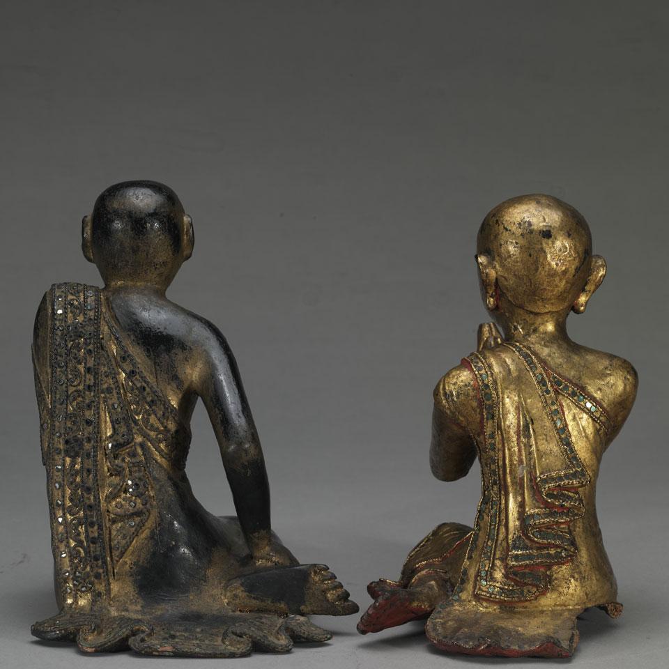 Two Thai Wood Buddhas