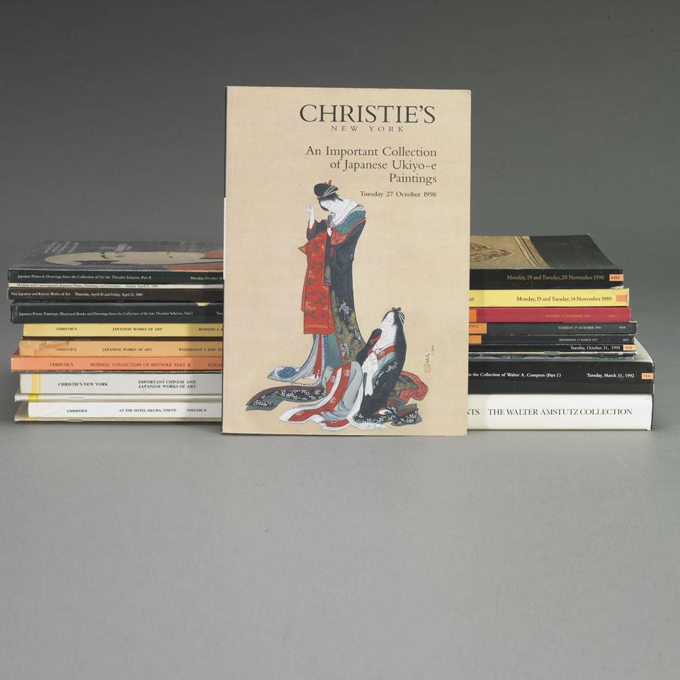 A Collection of Christie’s Japanese Art Catalogues from Tokyo, London, New York, and Los Angeles, 1975-1998, Twenty-Five Volumes