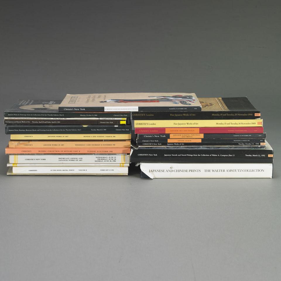 A Collection of Christie’s Japanese Art Catalogues from Tokyo, London, New York, and Los Angeles, 1975-1998, Twenty-Five Volumes