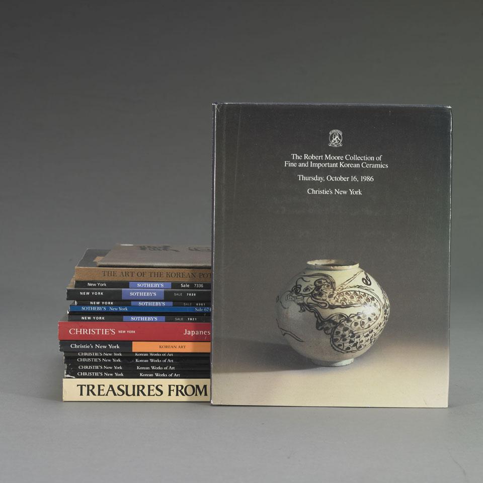 A Collection of Christie’s and Sotheby’s Korean Art Catalogues, 1977-2003, Thirteen Volumes 