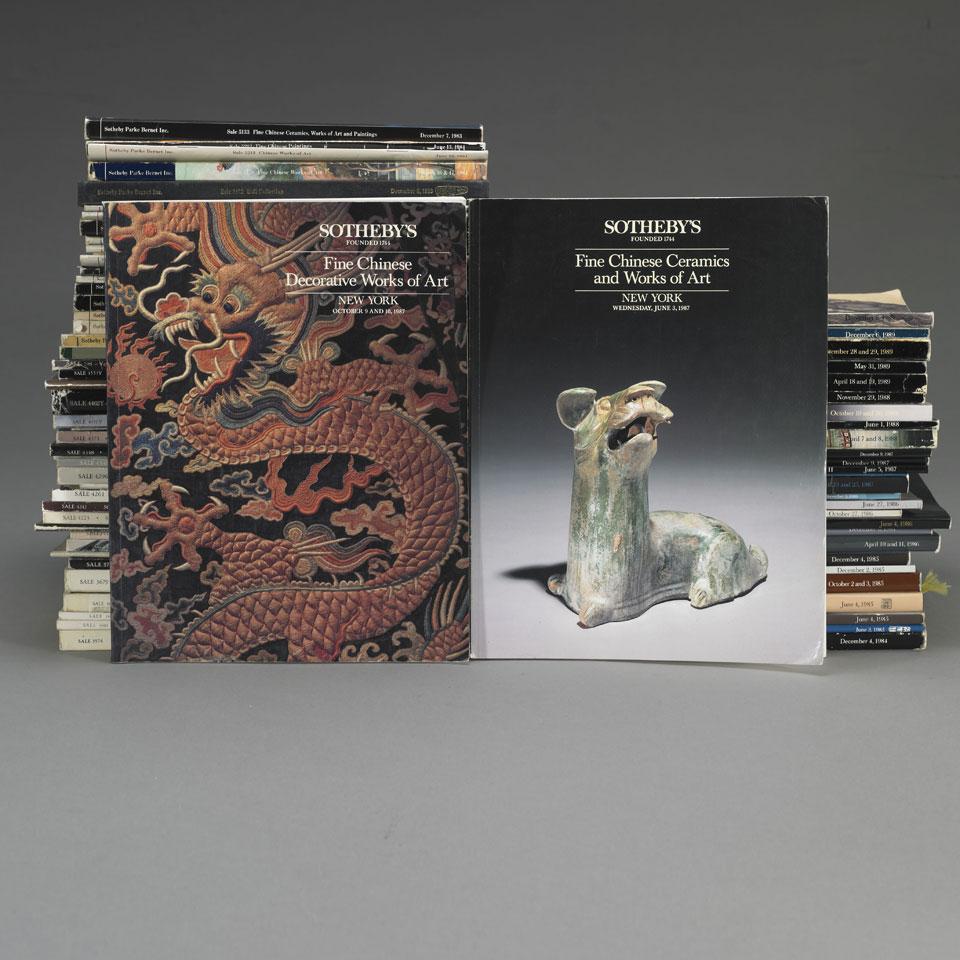 Sotheby’s New York, 1973-1989, Seventy-Six Volumes on Chinese Art 